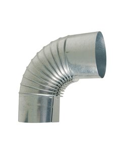 Codo 90º galvanizado para extracción humos estufa Diámetro 100 MM