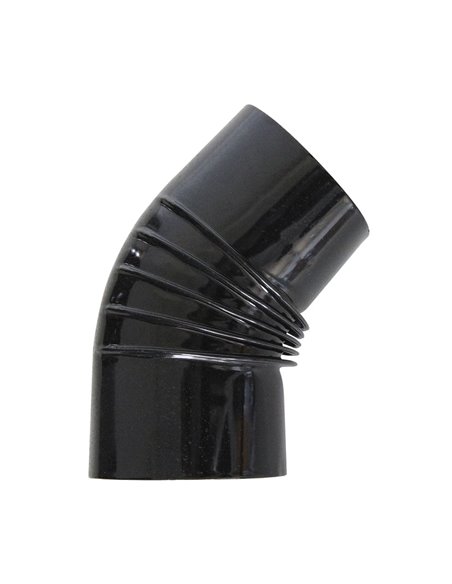 Codo 45º brillante para extracción humos estufa Diámetro 120 MM