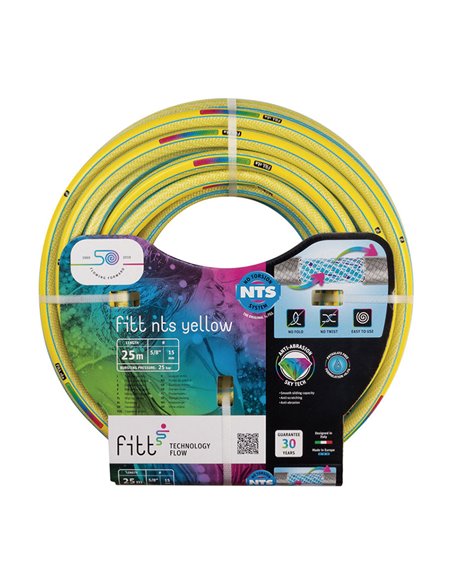 Manguera riego FITT No Torsion Yelow 15 mm Longitud rollo 50 M