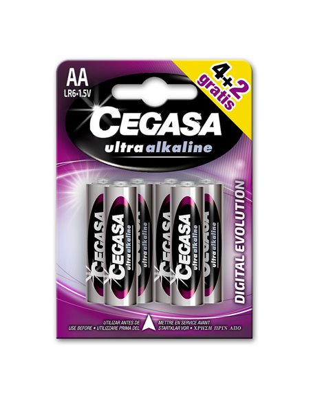 Pila alcalina CEGASA AA (LR06) Ultra Alkaline. 90 unidades