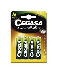 Pila alcalina CEGASA AA (LR6) Super Alcaline. 72 unidades