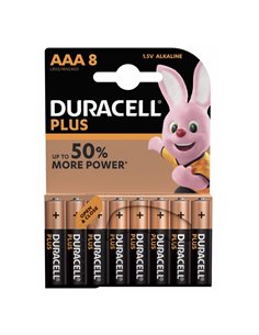 Pila alcalina AAA (LR03) DURACELL Plus. 80 unidades