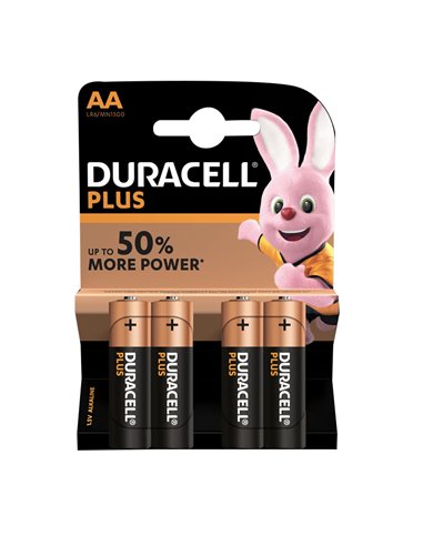 Pila alcalina AA (LR06) DURACELL Plus. 192 unidades