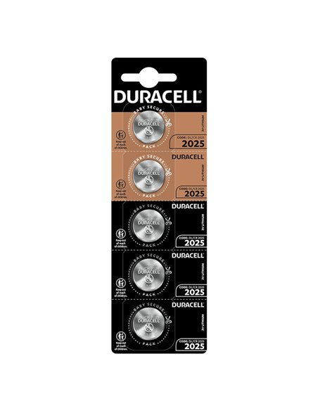 Tiras de 5 pilas botón litio DURACELL precortadas, 4 unidades Tipo pila 2025