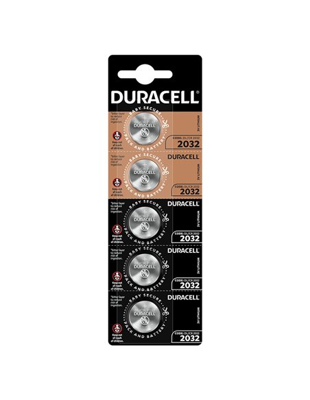 Tiras de 5 pilas botón litio DURACELL precortadas, 4 unidades Tipo pila 2032