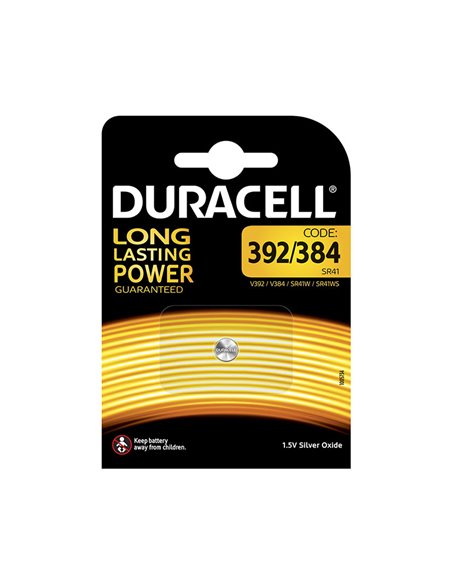 Pila botón D384/392 DURACELL long Lasting Power