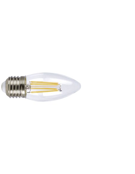 Bombilla con filamento Led vela DUOLEC E27 luz cálida 4 W