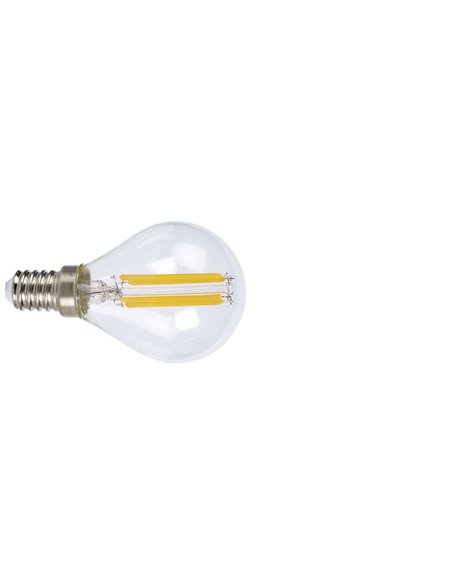 Bombilla con filamento Led mini globo transparente DUOLEC E14 luz cálida 4 W