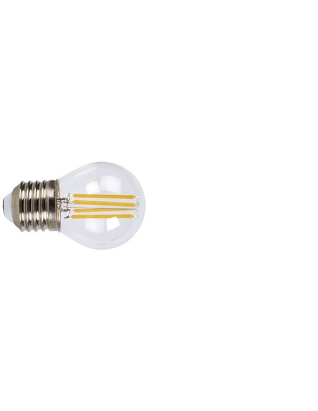 Bombilla con filamento Led mini globo transparente DUOLEC E27 luz cálida 4 W