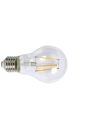 Bombilla con filamento Led estándar transparente DUOLEC E27 luz fría 6 W