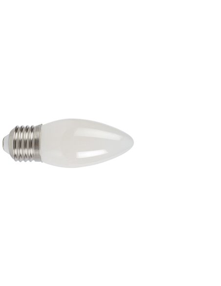 Bombilla con filamento Led vela opal DUOLEC E27 luz cálida 4 W