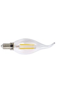 Bombilla con filamento Led vela decorativa transparente DUOLEC E14 luz fría 4 W