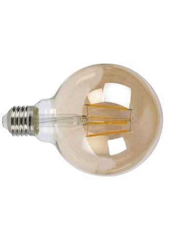 Bombilla con filamento Led globo G95 vintage DUOLEC E27 luz cálida 6 W