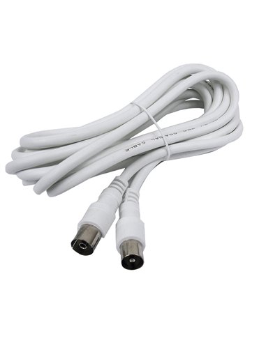 Cable coaxial AXIL antena tv blanco Longitud 1,5 M