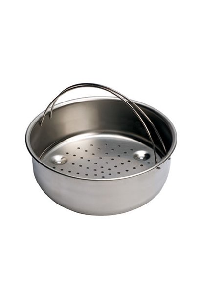 CESTA PERFORADA-COLADOR+SOPORTE INOX.