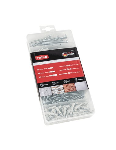 KIT TACOS Y TORNILLOS 210 PZAS RATIO