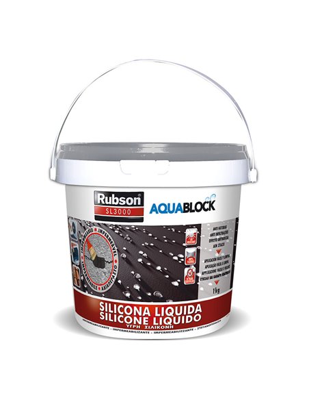 SILICONA LÍQUIDA AQUABLOCK  1 KG.GRIS