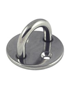 PLACA AMARRE REDONDA INOX 30x22