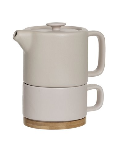 TETERA CERAMICA BEIGE. NATURE