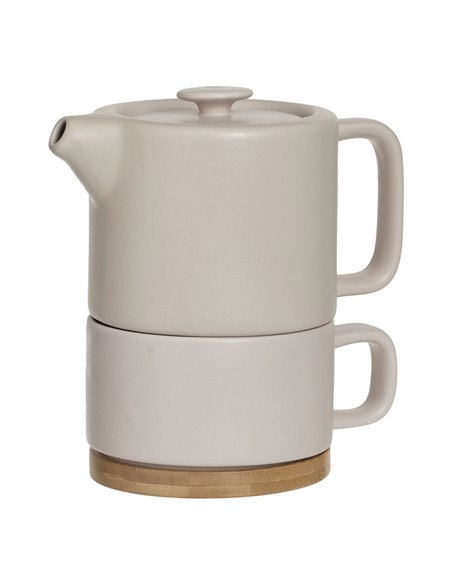 TETERA CERAMICA BEIGE. NATURE