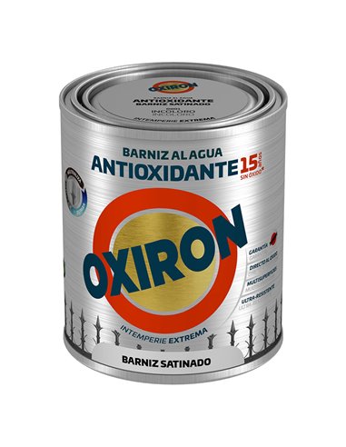 OXIRON BARNIZ ANTIOX.AGUA SATINADO 750ML