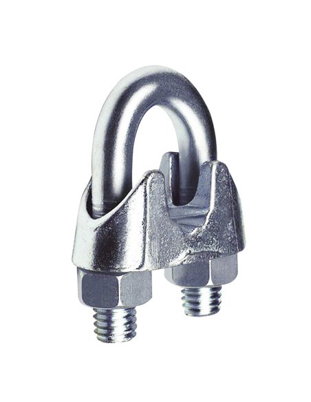 SUJETACABLE GALVANIZADO 6 MM.