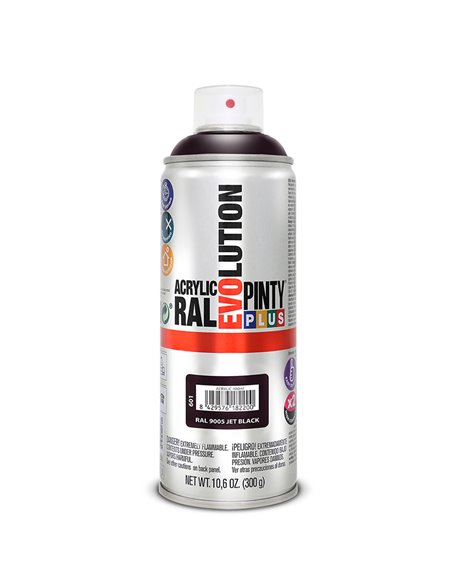 PINTURA SPRAY ACRILICA NEGRO BRILL.400ML