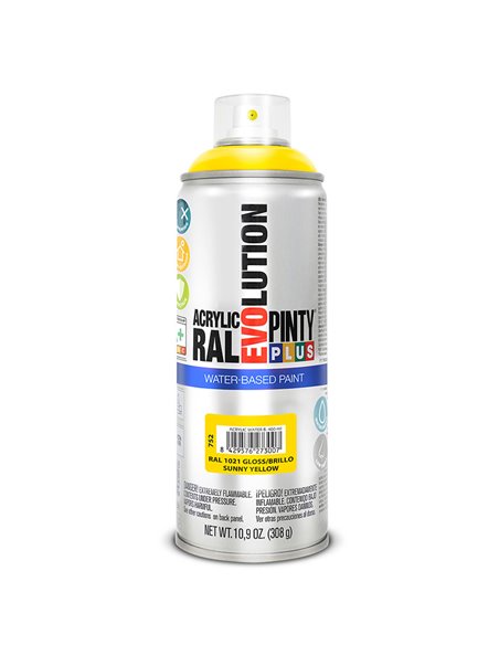 PINTURA SPRAY BASE AGUA AMARILLO 400ML