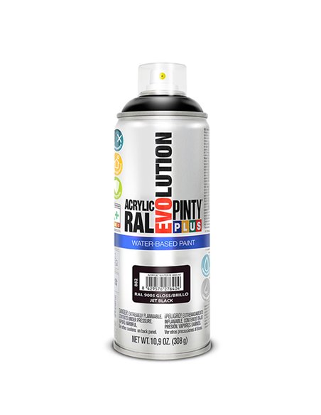 PINTURA SPRAY BASE AGUA NEGRO 400ML