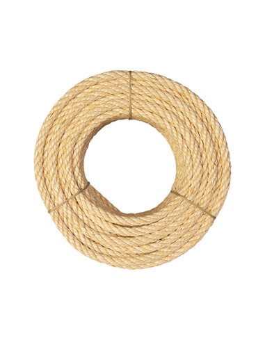 CUERDA SISAL 4 CABOS  Ř 8MM ROLLO 100 M
