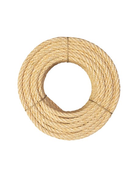 CUERDA SISAL 4 CABOS  Ř 8MM ROLLO 100 M
