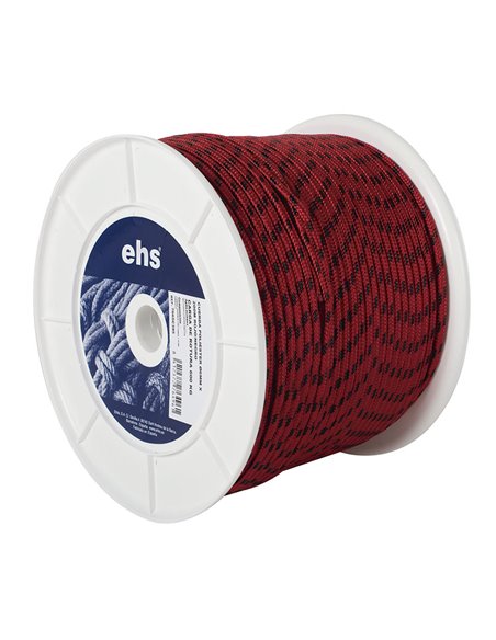 CUERDA POLIÉSTER Ř10MM X 100M ROJO/NEGR