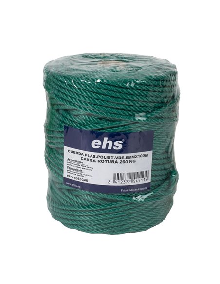 CUERDA PLAS.POLIET. BL.5MMX100M.EHS