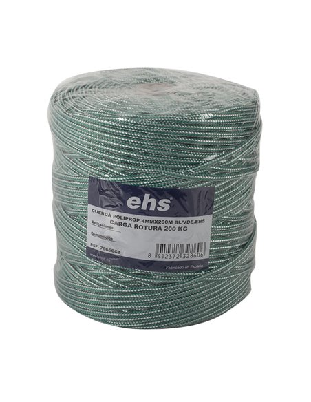 CUERDA POLIPROP.4MMX200M BL/VDE.EHS