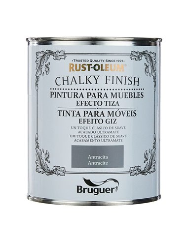 RUSTOL. CHALKY FINISH M. ANTRACITA 750ML