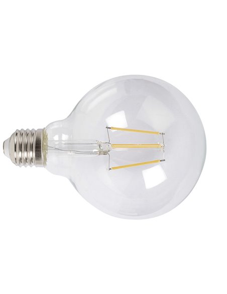 LAMP.LED FILAM.GLOBO G95  6W 2700K TRANS