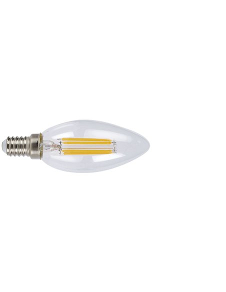 LAMP.LED FILAM.VELA  E14 4W 6400K TRANSP
