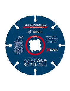 Disco multimaterial BOSCH  ExpertCarbide MultiWheel X-Lock Diámetro disco 125 MM