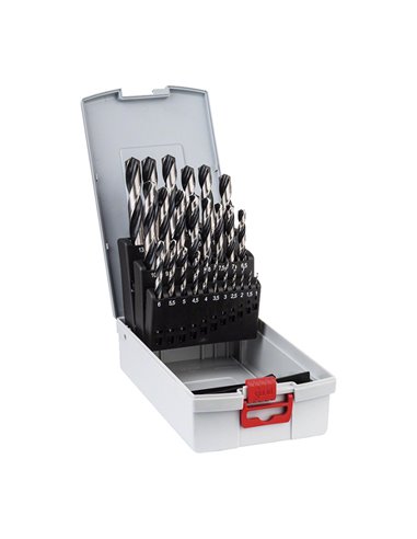 Estuche 25 brocas metal HSS BOSCH PointeQ Probox 25