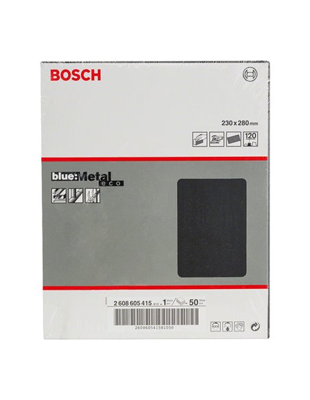 Papel abrasivo metal BOSCH J410  50 unidades Grano 120