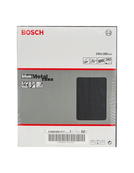 Papel abrasivo metal BOSCH J410  50 unidades Grano 240
