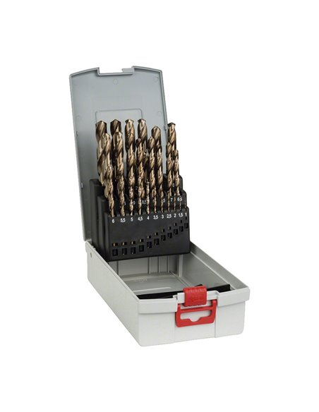 Estuche 25 brocas metal HSS-Co BOSCH PointeQ Probox 25