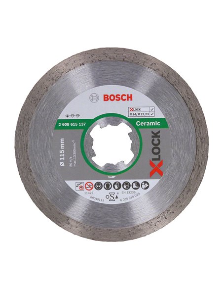 Disco de diamante BOSCH 115x1,6mm Xlock Standard Ceramic
