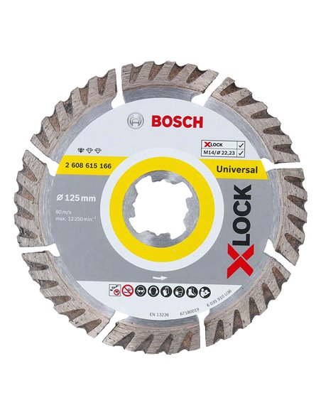 Disco de diamante BOSCH X-lock Standard Universal Diámetro disco 125 MM