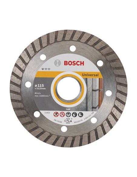 Disco de diamante Turbo BOSCH Standard Universal Diámetro disco 115 MM