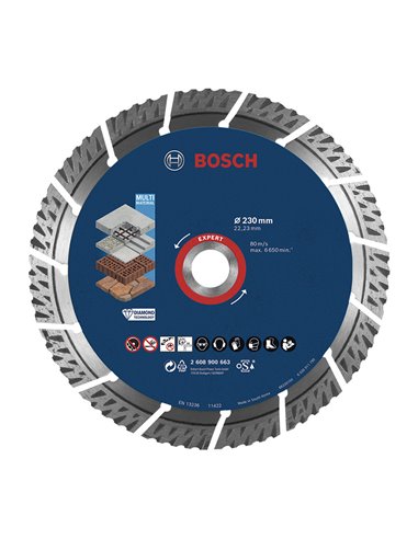 Disco de diamante BOSCH 230x2,4mm Expert Multimaterial