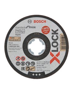 Disco corte inox BOSCH X-lock Standard  25 unidades Diámetro disco 115 MM