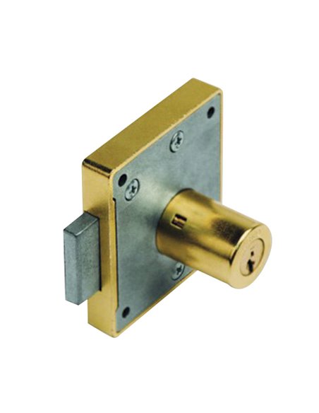 Cerradura sobreponer muebles URKO modelo 23R 19mm Distancia entre eje de llave y extremo de puerta 20 MM