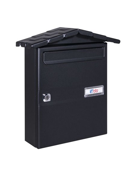 Buzón metálico exterior BTV Mod. Chalet Color Negro
