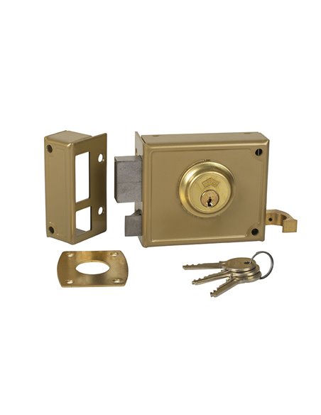 Cerradura sobreponer JIS modelo 12 100 mm Mano Izquierda